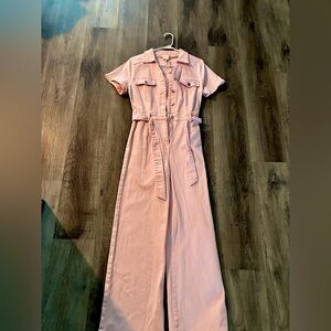 Boutique Entro NWT Pink Short-Sleeve Utility Jumpsuit